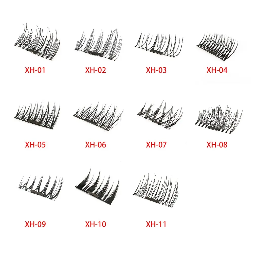 3D одиночные магнитные Накладные ресницы ручной работы Искусственные удлинение