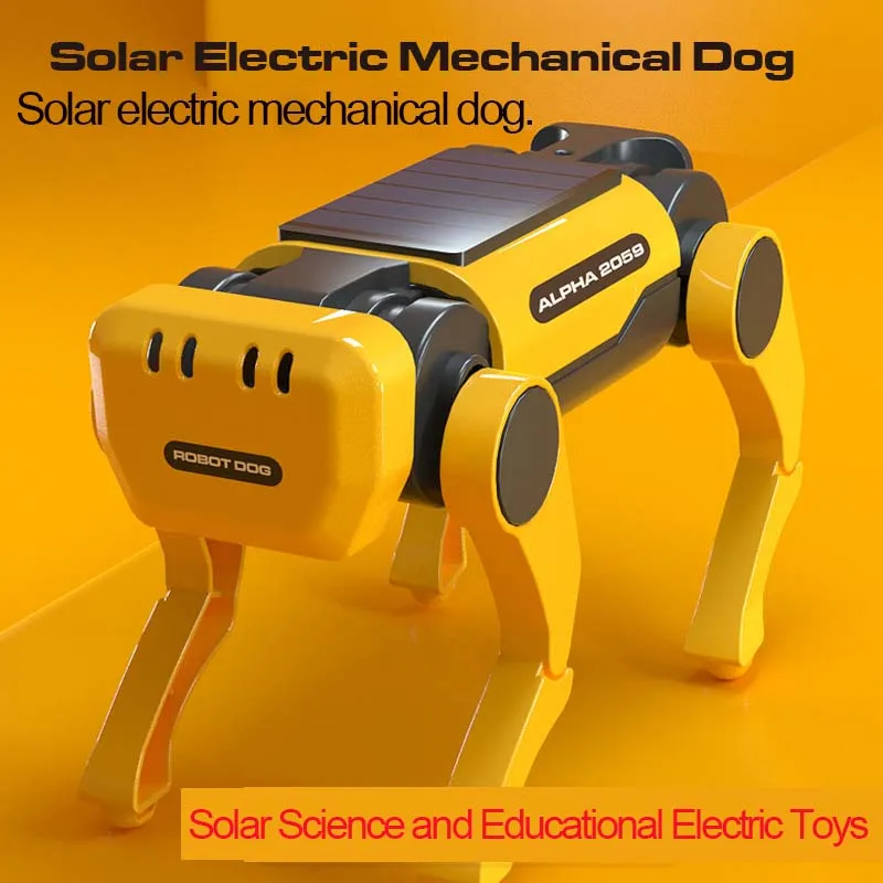 Solar Robot Dog DIY Building Blocks Steam Creative Educational Toys Christmas Gifts Assembled Children's Science Experiments | Игрушки и