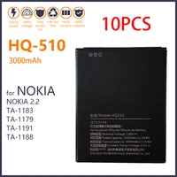 10pcs genuine new 3000mah battery for nokia 2 2 ta 1183 ta 1179 ta 1191 ta 1188 hq510 hq 510 mobile phone with tracking number