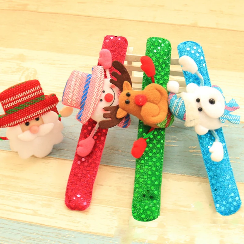 Christmas hand ring Circle Santa Claus snowman bear deer bracelet Children gift toy Wrist Decoration | Дом и сад