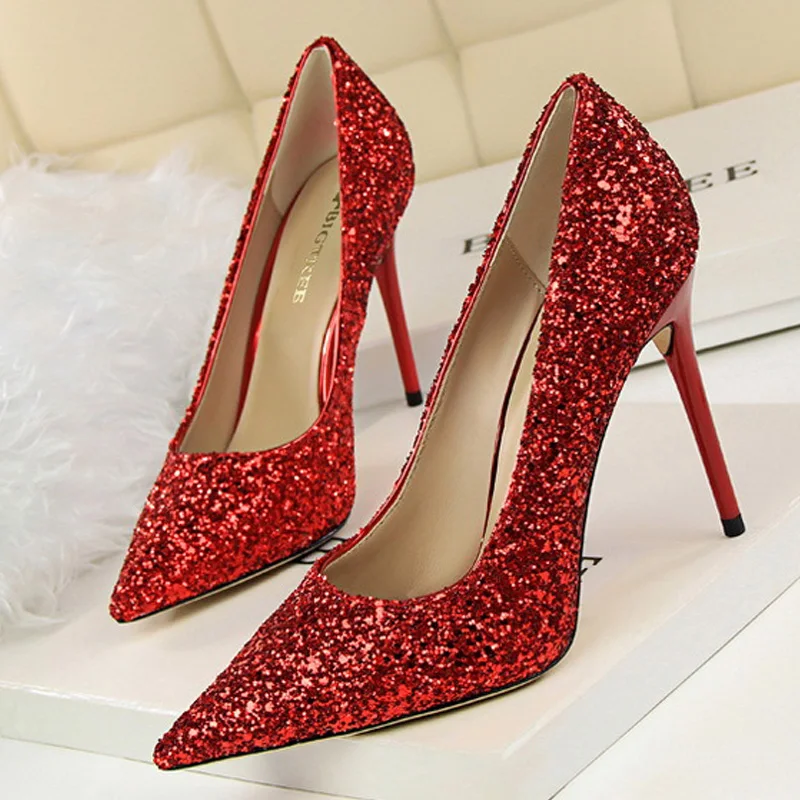 Стразы Свадебная обувь Женская на высоком каблуке для женщин женские туфли