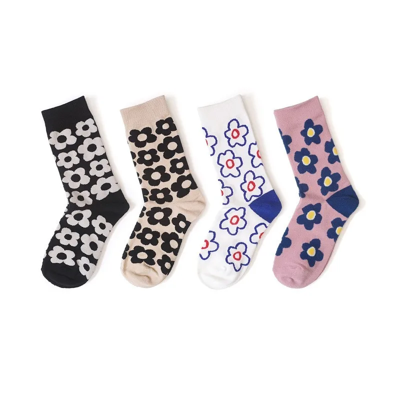 4 пары женские хлопковые носки в Корейском стиле|Носки| |