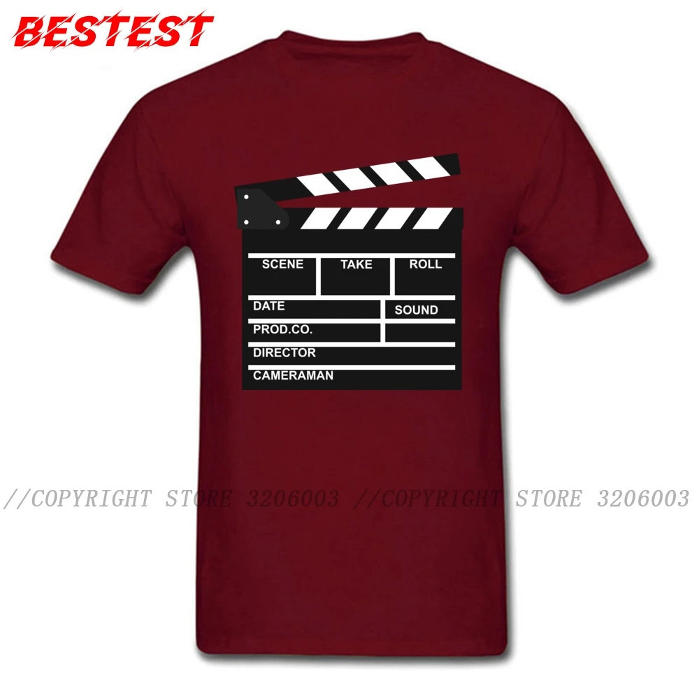Забавная Мужская футболка Clapperboard для режиссера видеосъемки серая ТВ кино