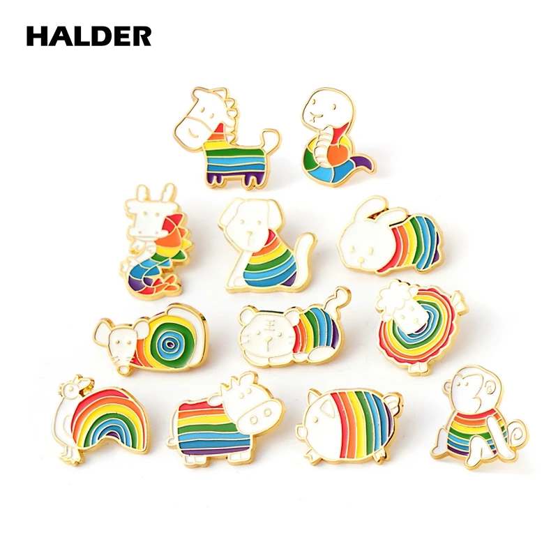 Брошь с эмалью в виде животных и зоопарка для гомосексуалистов | Украшения