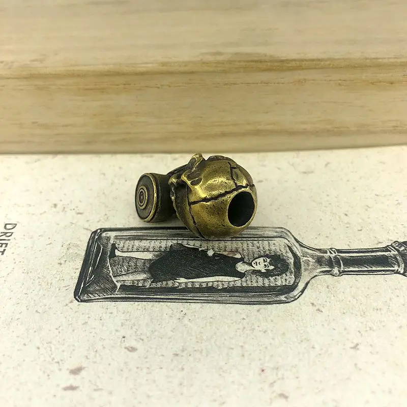 EDC инструменты латунный нож бисер латунная газовая маска череп бусы на шнурок