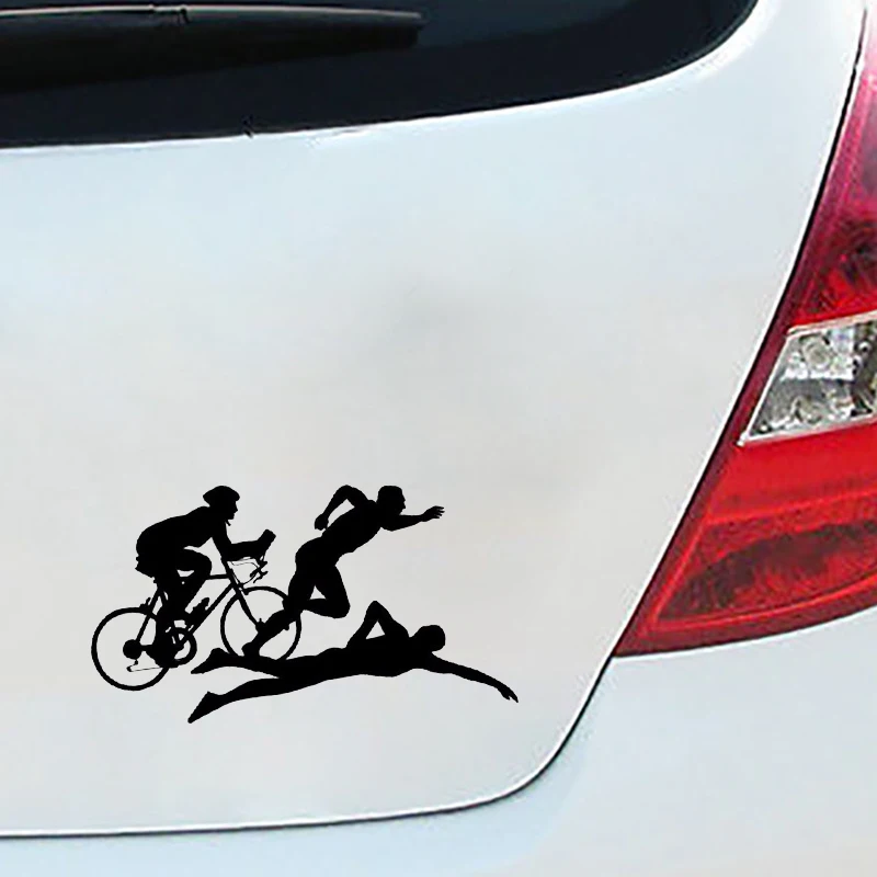 Aliauto Fashion Car Sticker Funny Triathlon Sports Auto Motorcycles Accessories PVC Decal for Kia Rio Passat B6 Lada 13cm*8cm | Автомобили