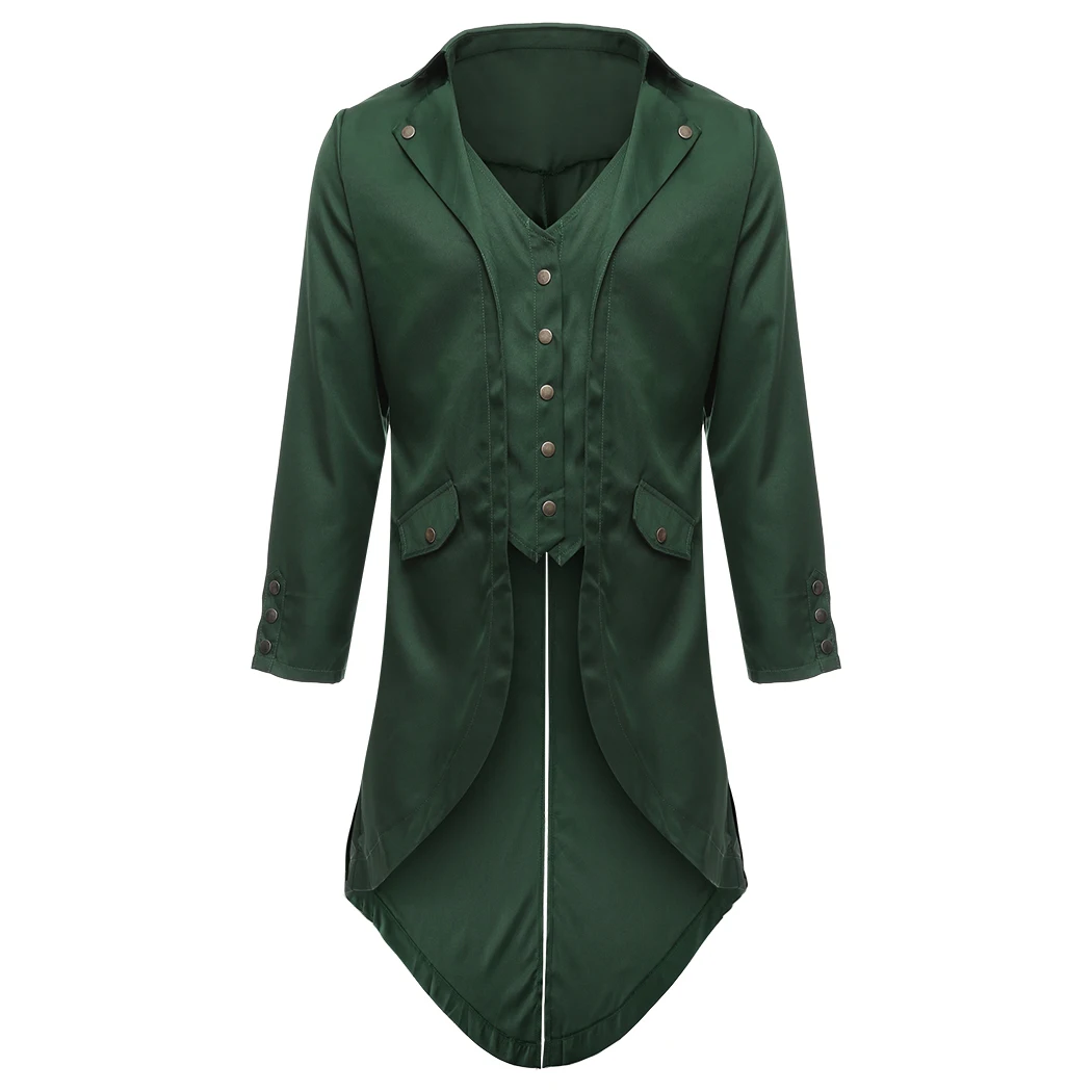 Мужской длинный пиджак винтажный Повседневный смокинг в стиле ретро ласточкин