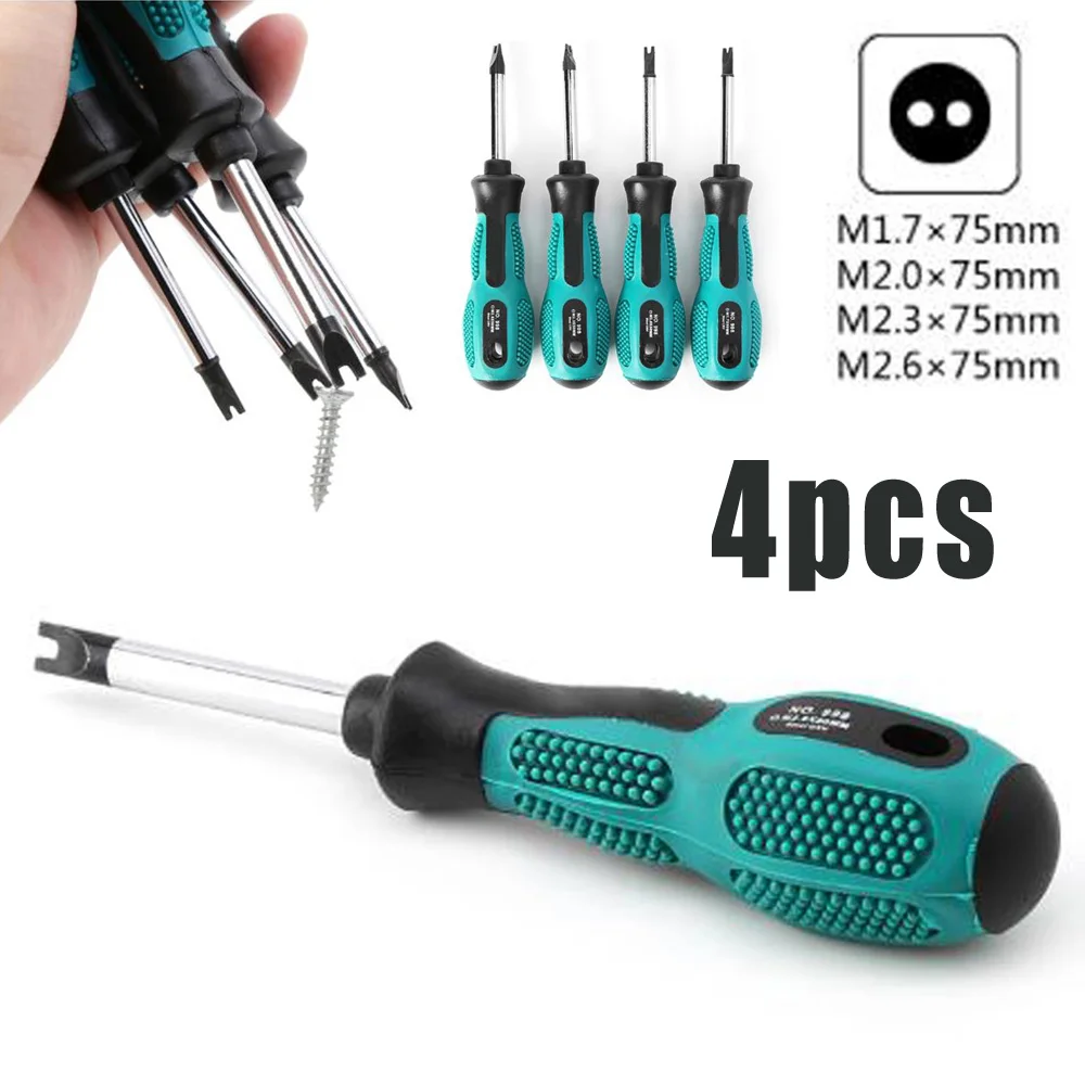 

4pcs Screwdrivers Magnetic Bit Chrome Vanadium Steel Slot Multi-Functional