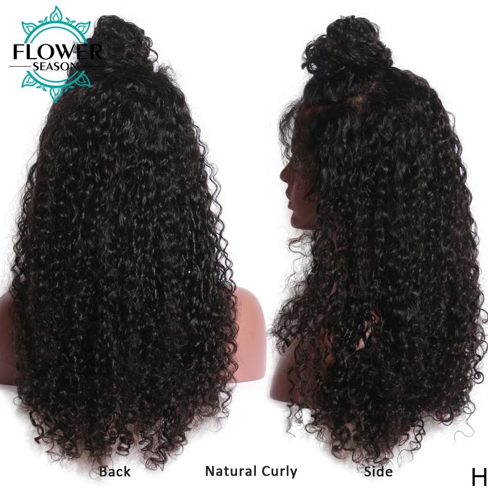 Beli Wig Keriting 13X6 Renda Depan Rambut Manusia Remy Wig Frontal Renda HD Transparan Brasil 180% Knot Dikelantang Musim Bunga