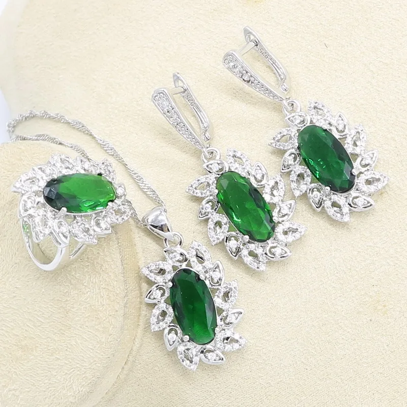 Набор украшений для женщин сережки ожерелье кольцо Подарочная коробка синий