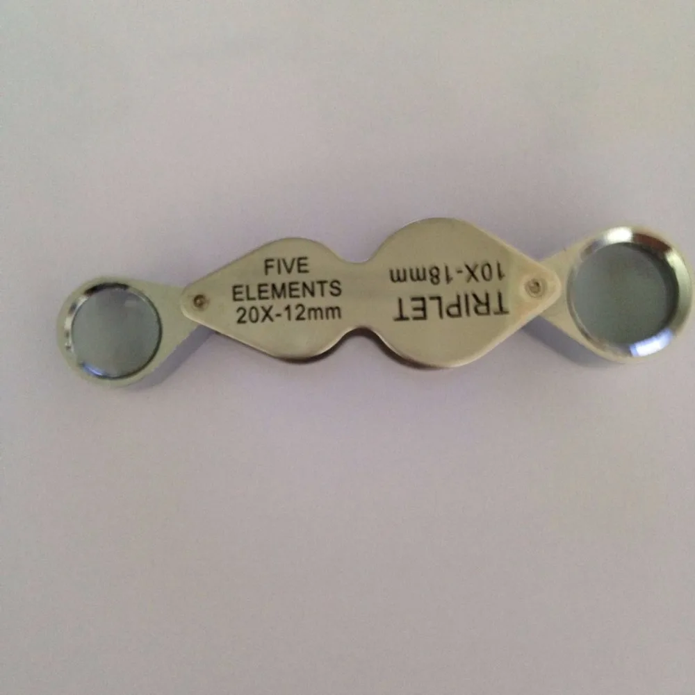 

Double 20X12MM & 10X18MM Triplet Magnifier Jeweler Jewelry Eye Loupe