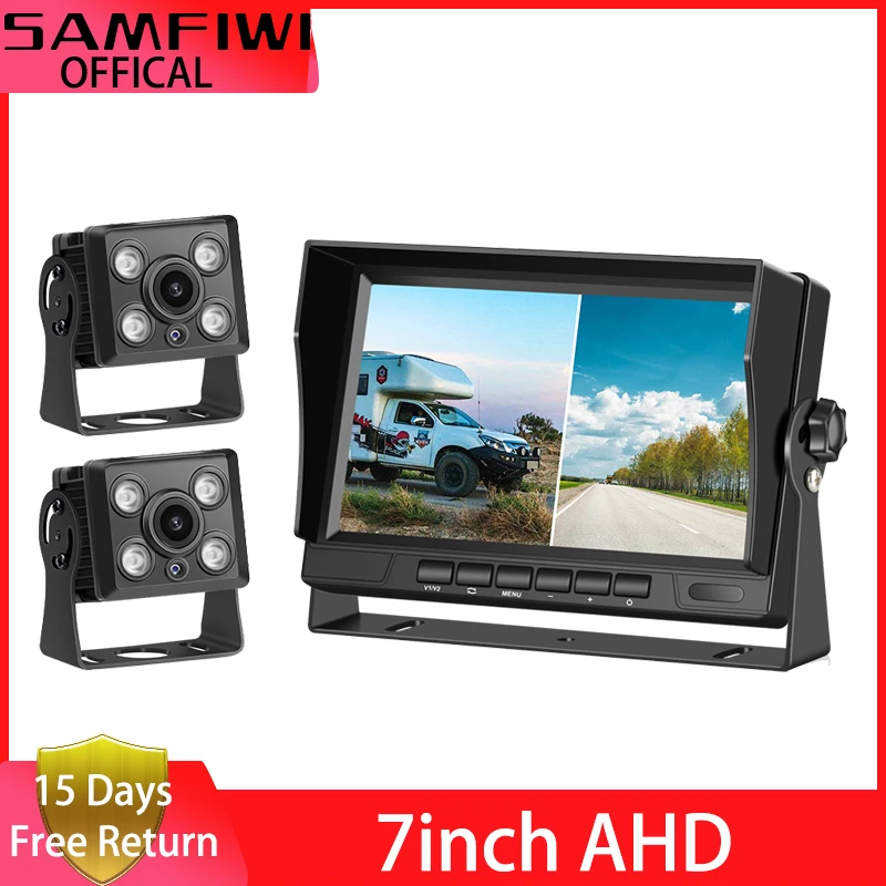 7 дюймов Автомобильный Монитор AHD автомобиля Экран Запись DVR с ИК Ночное видение