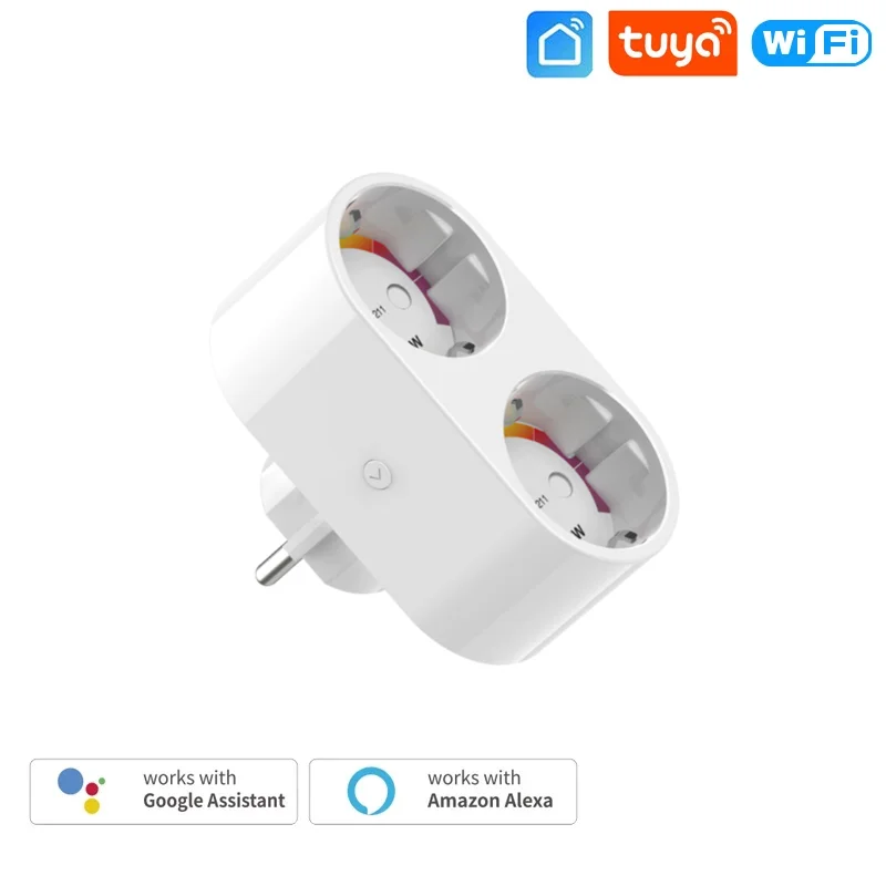 Gosund WiFi Smart Plug Outlet 2 In 1 Double Socket Tuya Remote Voice Control Power Monitor Sockets Works With Alexa Google Home