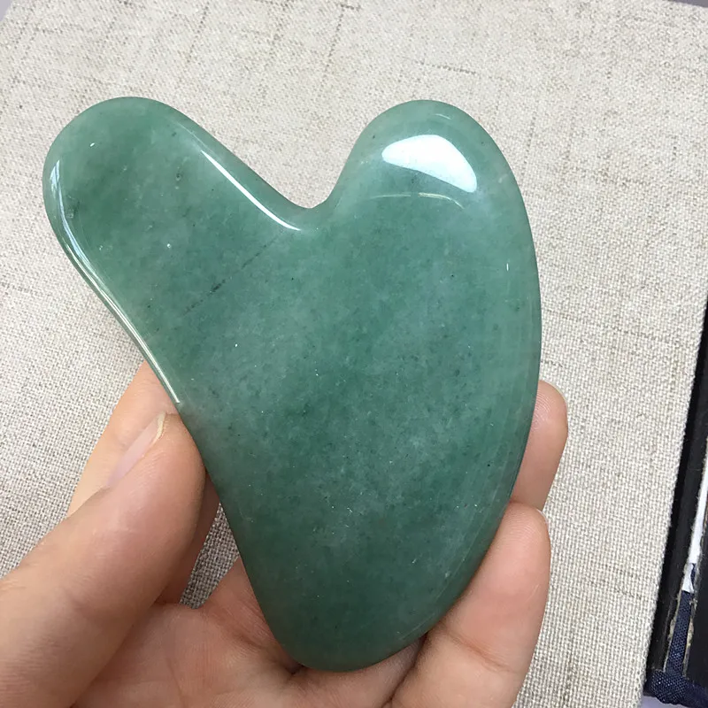 Зеленая тарелка для авантюрина натуральный зеленый Массажер терапии тела