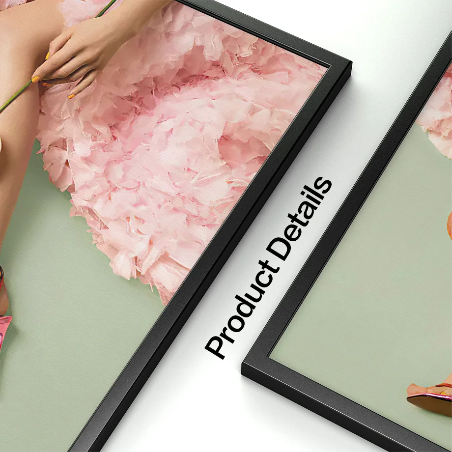 Зеленая розовая длинная юбка с изображением кактуса пальмы девушки настенная