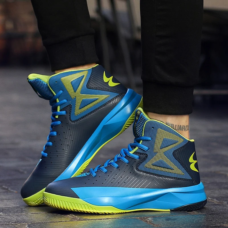 

New outdoor non-slip wear-resistant printed sports shoes street combat breathable basketball shoes basketball cultural shoes