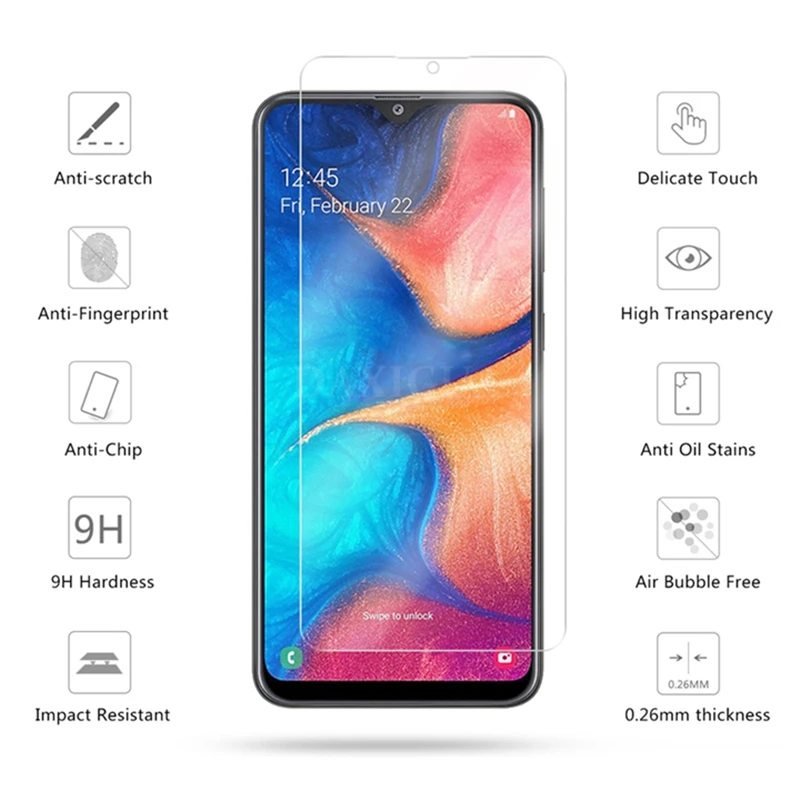3 шт. полное покрытие из закаленного стекла для samsung Galaxy A50 A40 Защитное стекло для экрана для samsung A70 M20 M30 A20 A30 A50 A80 A60 A90