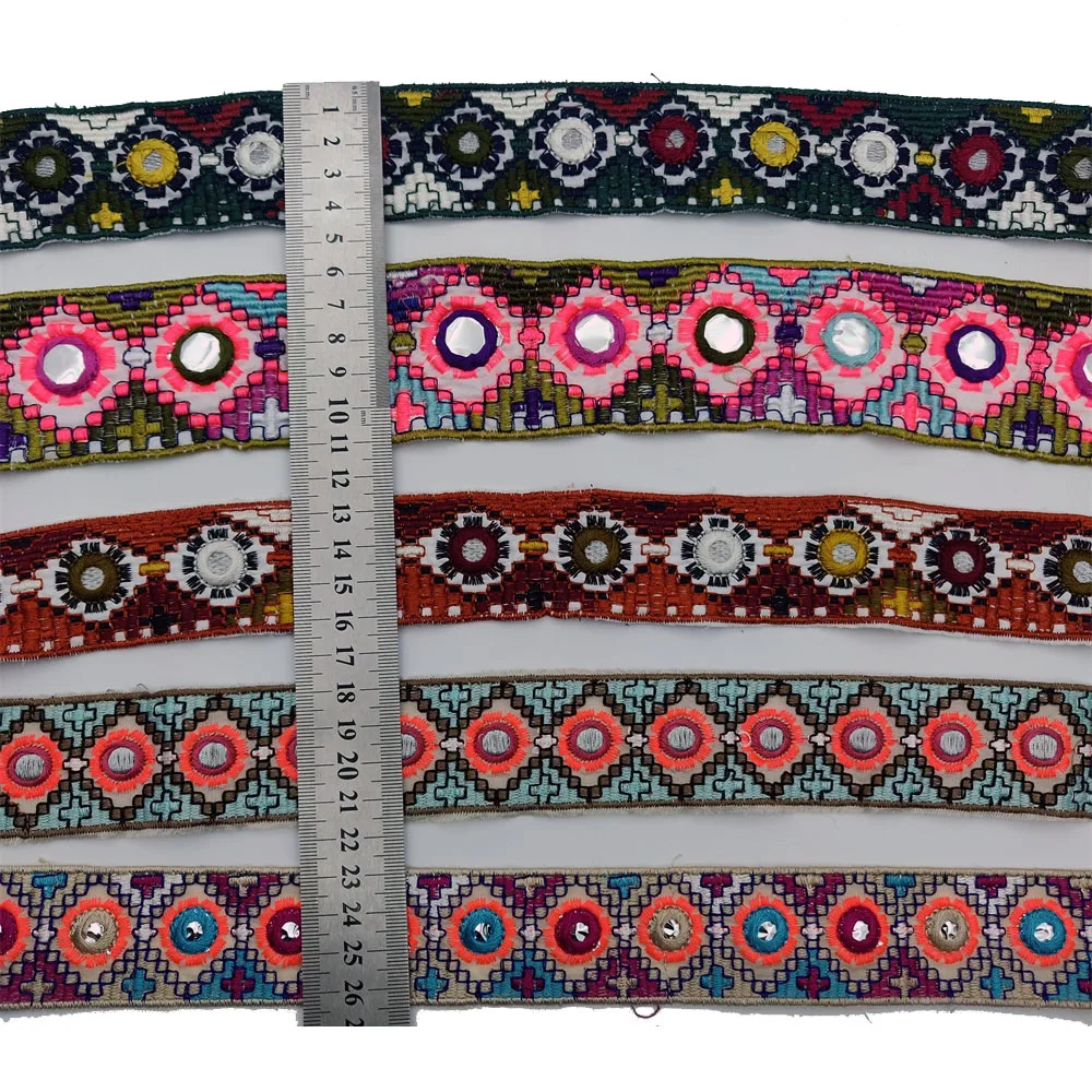 Лента с цветочной вышивкой Цветочная вышивка винтажная тесьма в стиле бохо