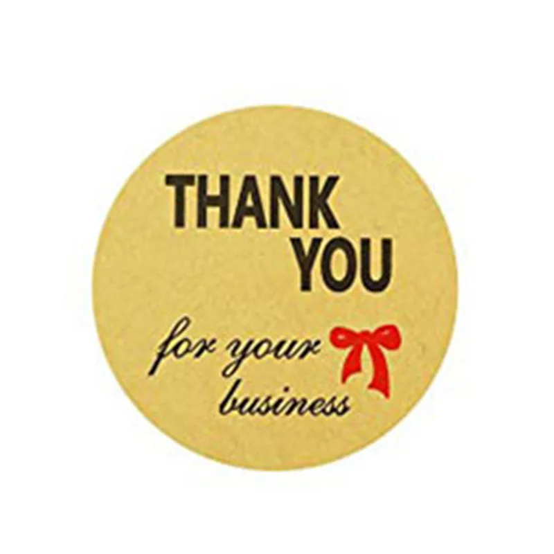 Крафт бумага &quotСпасибо за ваш бизнес&quot стикер s Скрапбукинг для этикетки печати