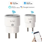 Розетка Wi-Fi, 10 А, для Tuya Smart Life, модули автоматизации, работа с Alexa Google Home, 1-8 шт.