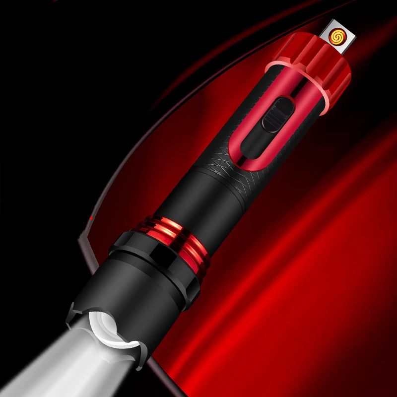 Multifunctional Portable Lighter Mobile Phone Charging Treasure Interesting Glare Flashlight Cigarette | Дом и сад