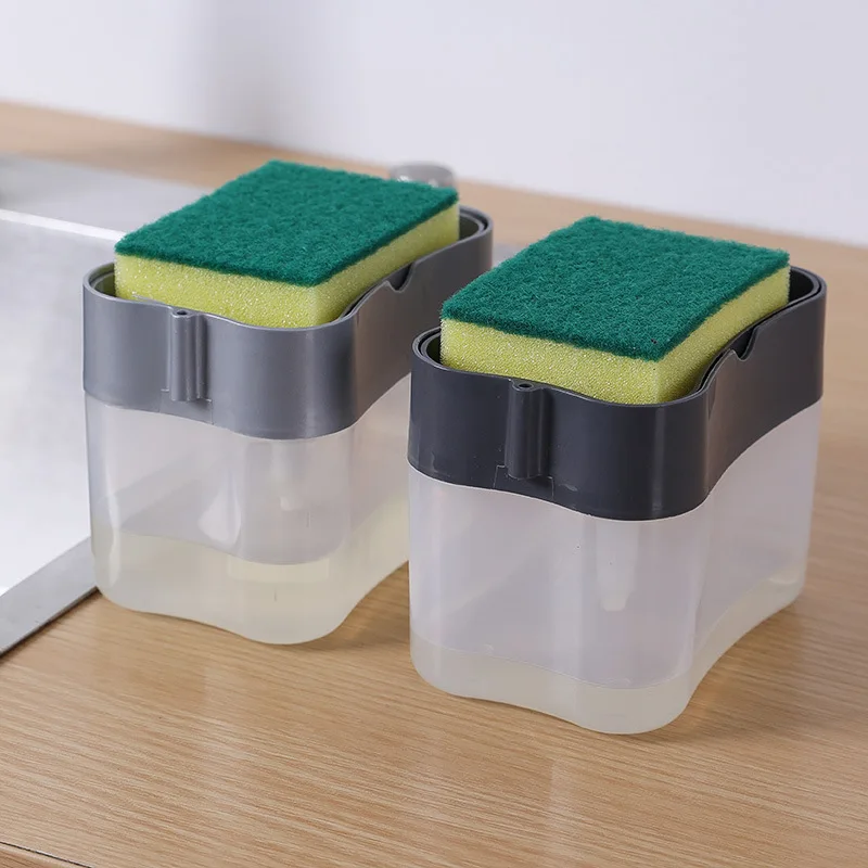 

Kitchen Sponge Press Automatic Liquid Box Detergent Automatic Liquid Dispenser Scouring Pad Soap Liquid Box