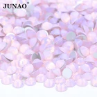 JUNAO SS6 8 10 12 16 20 30 Опаловое розовое стекло стразы с плоским основанием хрустальные камни аппликации без горячей фиксации стразы украшение для дизайна ногтей