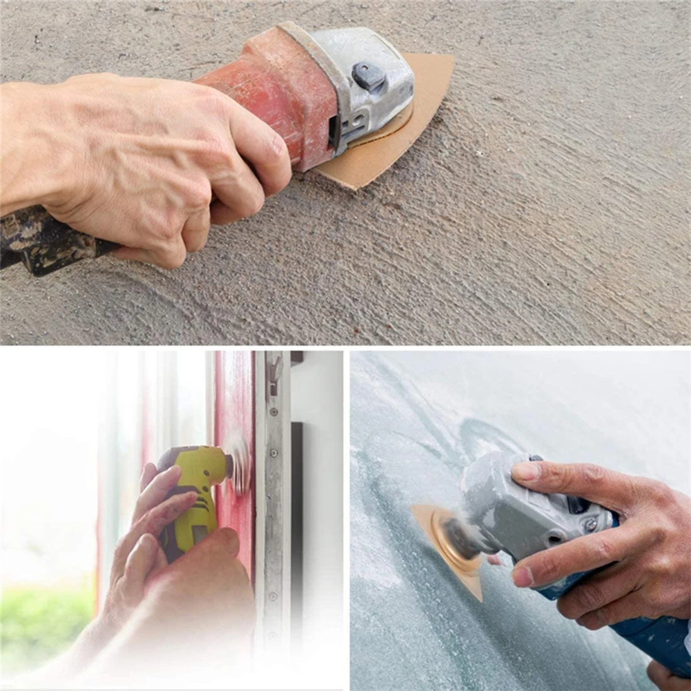 

6pcs Semi Circle Tile Grout Removal Woodworking Cutting Durable Oscillating Tool Blades Kit Carbide Portable Triangular Repair