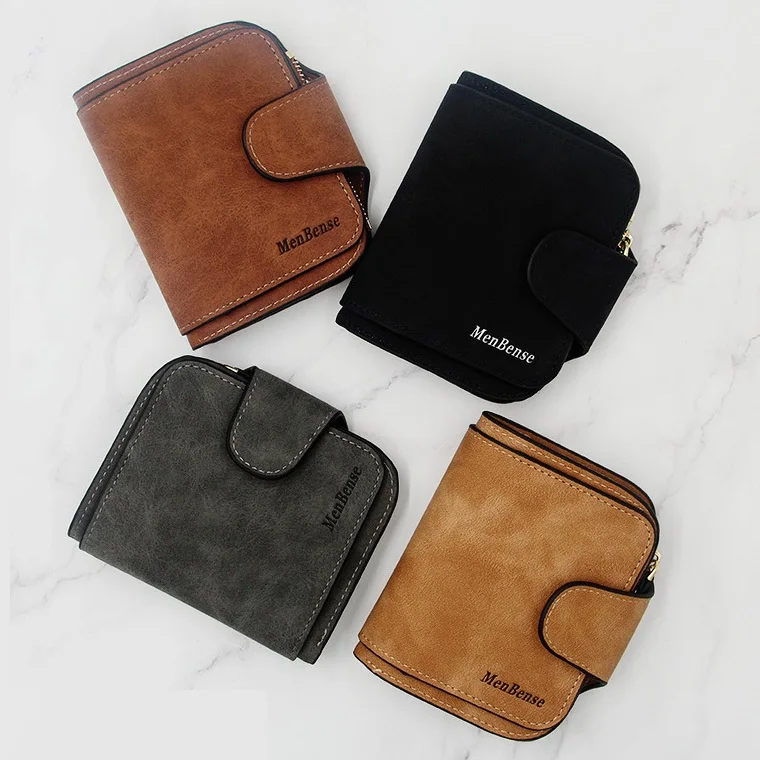 

Menbense Candy Small Cute Wallet Women Purse Button Zipper Bag Girl's Mini Wallets Hasp Solid Color Short Purses Money Bags