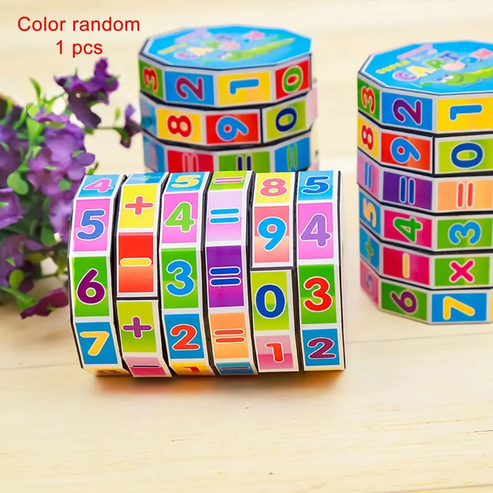 Children Arithmetic Toys Cylindrical V-cube 6 Numbers Magic Cube Toy Puzzle Game Gift to Help Learning Math | Игрушки и хобби