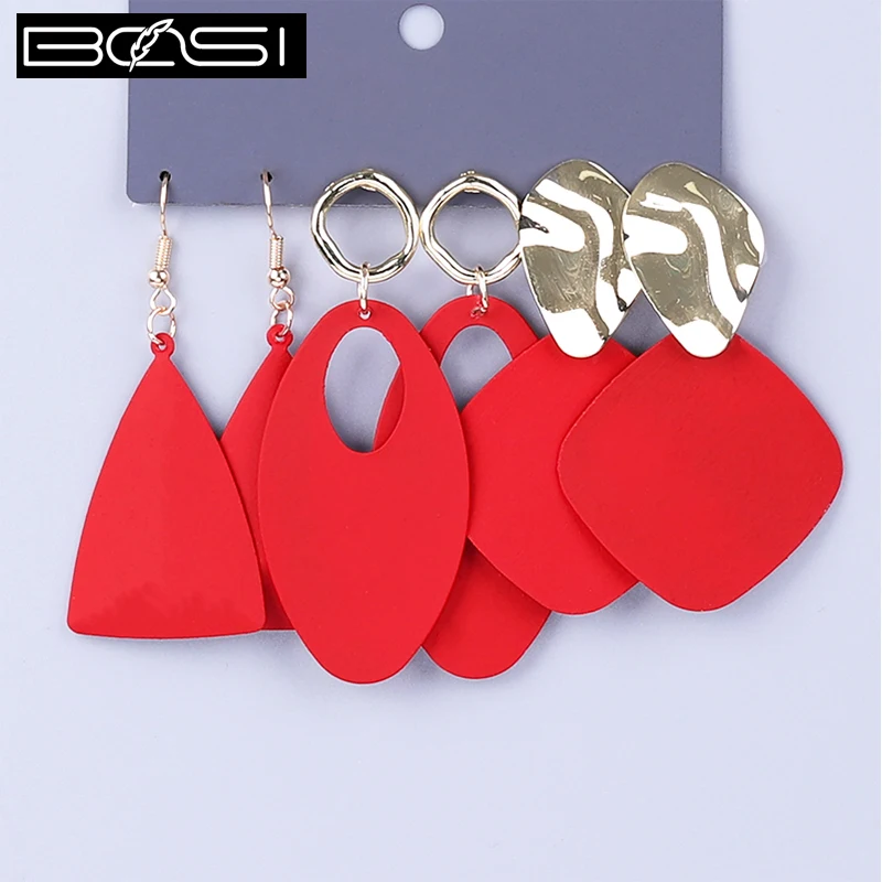 

BOSI Women set earrings fashion jewelry drop earrings set Metal long earrings simple earring girls wholesale minimalist boho new