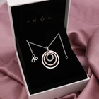 Оптовая продажа с фабрики Lomeo 2021 лето новый стиль 100% Серебро 925 пробы высокое качество оригинальный логотип круги кулон поворотное ожерелье