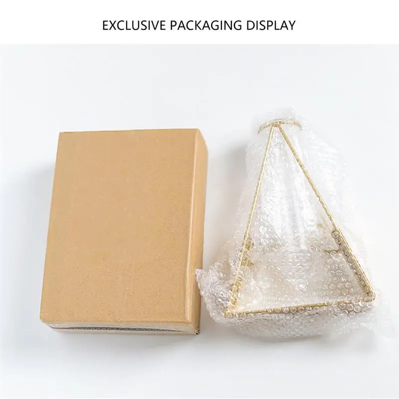 

Wall Hanging Vase Decoration Golden Iron Glass Hydroponic Container Love Star Flower Stand Geometric Wall Hanging 2021 The New