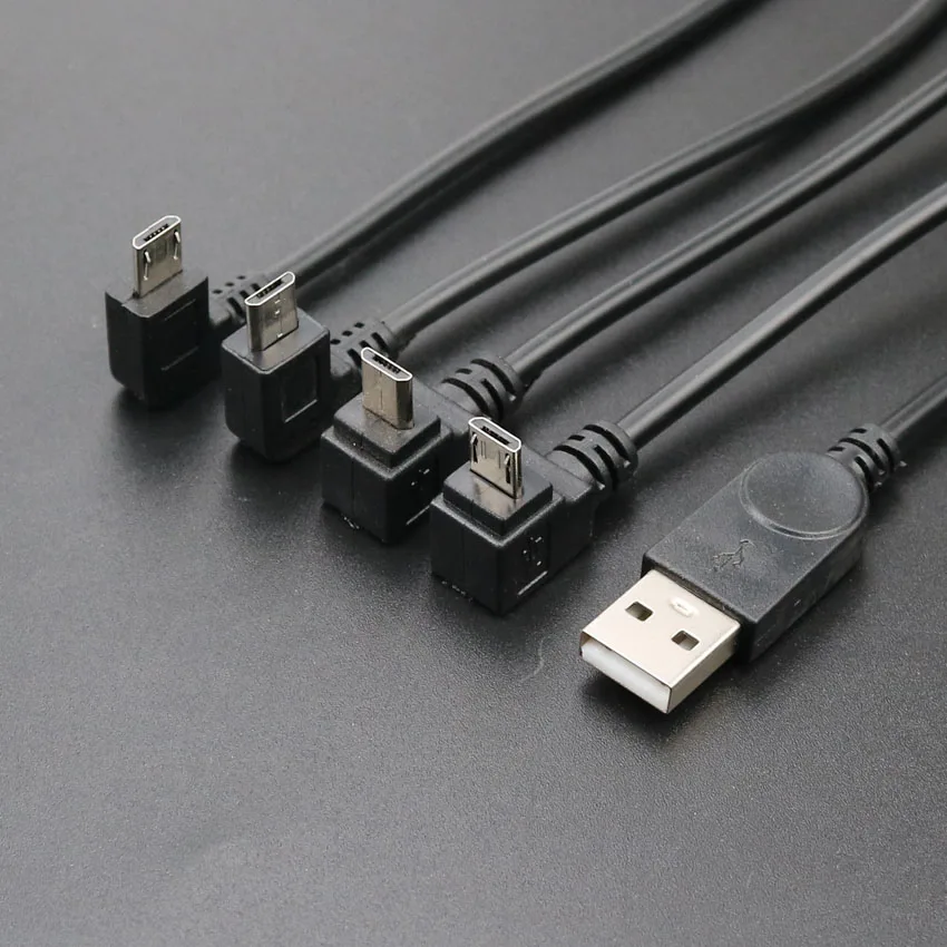 Кабель YuXi для передачи данных и зарядки с углом 90 градусов штекер Micro USB/USB 2 0 A |