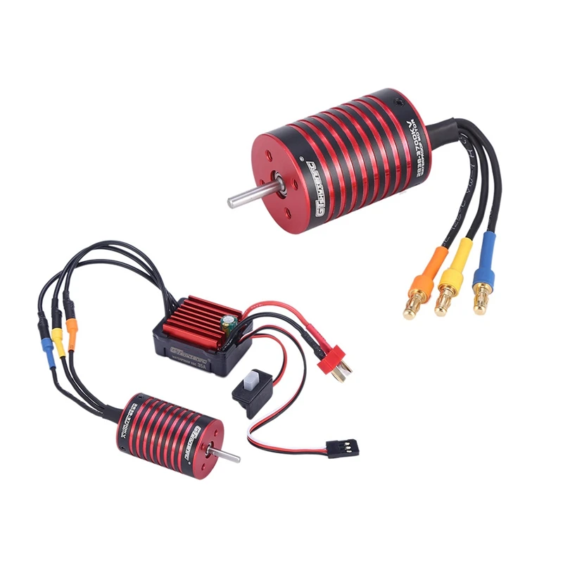 

Бесщеточный двигатель GTSKYTENRC Combo 2838 3200KV с 35A ESC для радиоуправляемого автомобиля Traxxas HSP Tamiya Axial 1/16 1/12