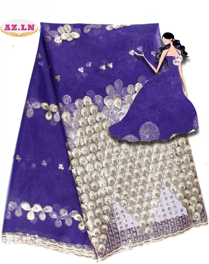 Винная Тюлевая кружевная ткань с блестками отделка африканская французская