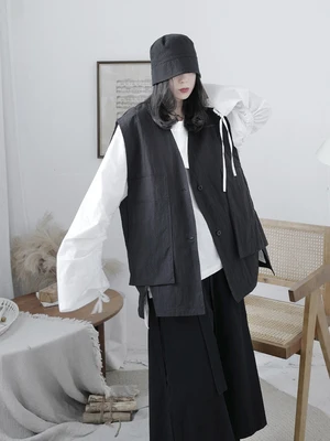 Дизайнерский Темный жилет с изображением миноритета нестандартная куртка