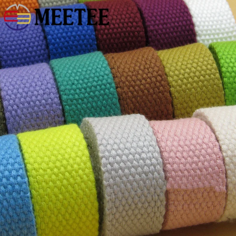 Meetee 8 ярдов 20 мм ширина 2 Толстая разноцветная холщовая хлопчатобумажная тесьма