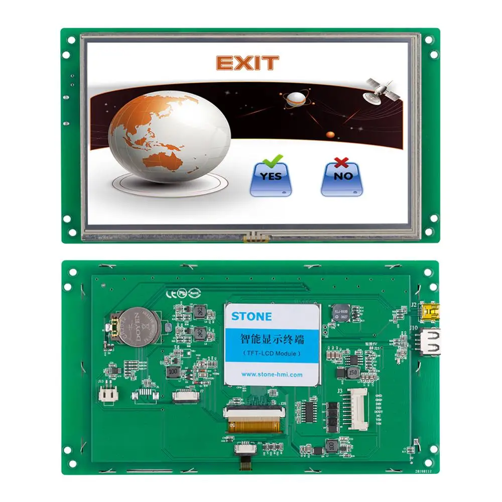 Embedded 7.0 Inch HMI TFT LCD Display Module with RS232 Interface + Touch Screen +Program for Equipment Use