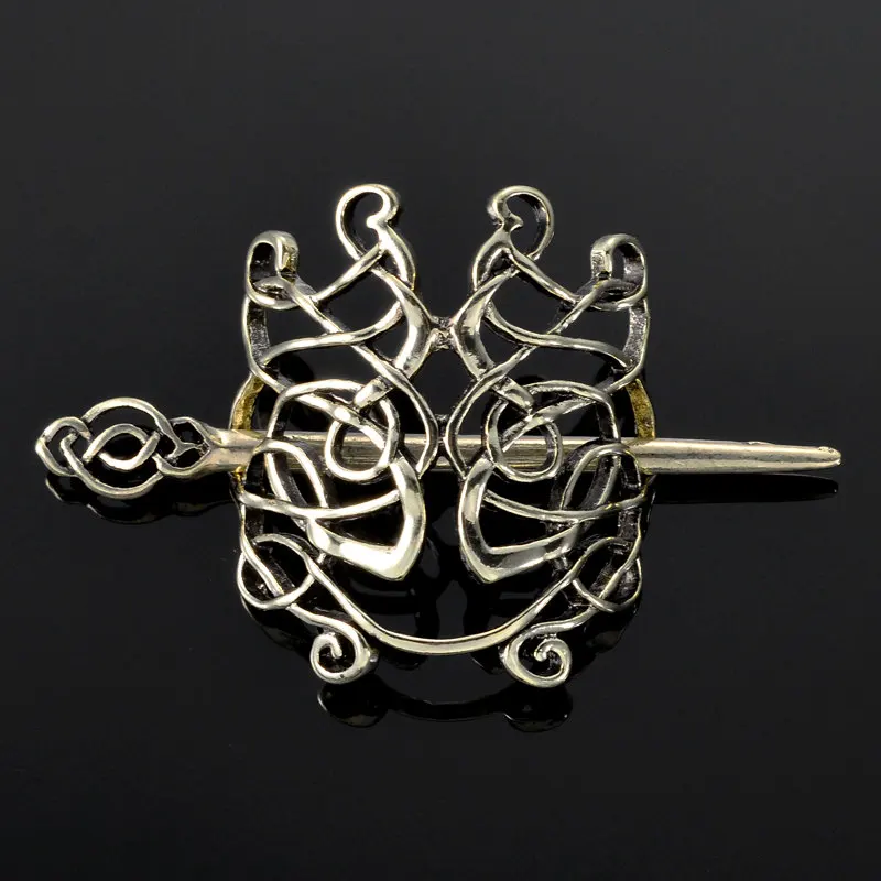 Style 5 Заколки для волос Viking, ювелирные изделия, кельтские узлы, корона, винтажный стиль, золотые и антикварные серебряные заколки для волос, заколки для волос, подарок для девушек и женщин - Окраска металла: Style 5