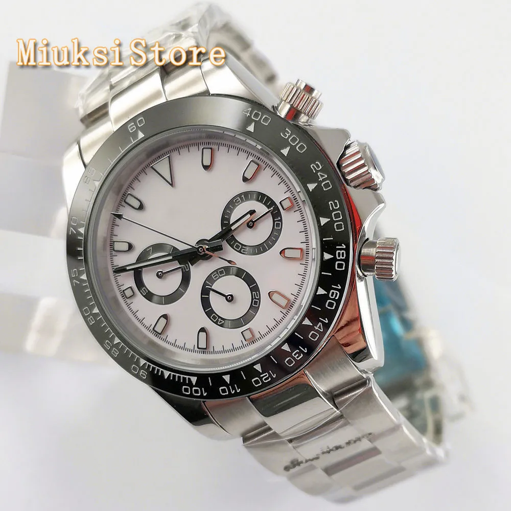 39 мм светящийся белый циферблат с датой индикатор недели водонепроницаемые