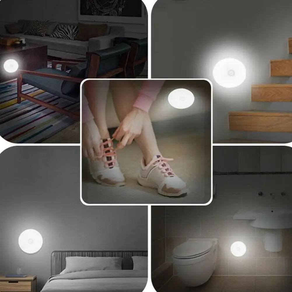

LED Night Light Mini Light Sensor Control Nightlight Living Lamp WalkwayLighting Room Bedroom Kids Wardrobe For Children