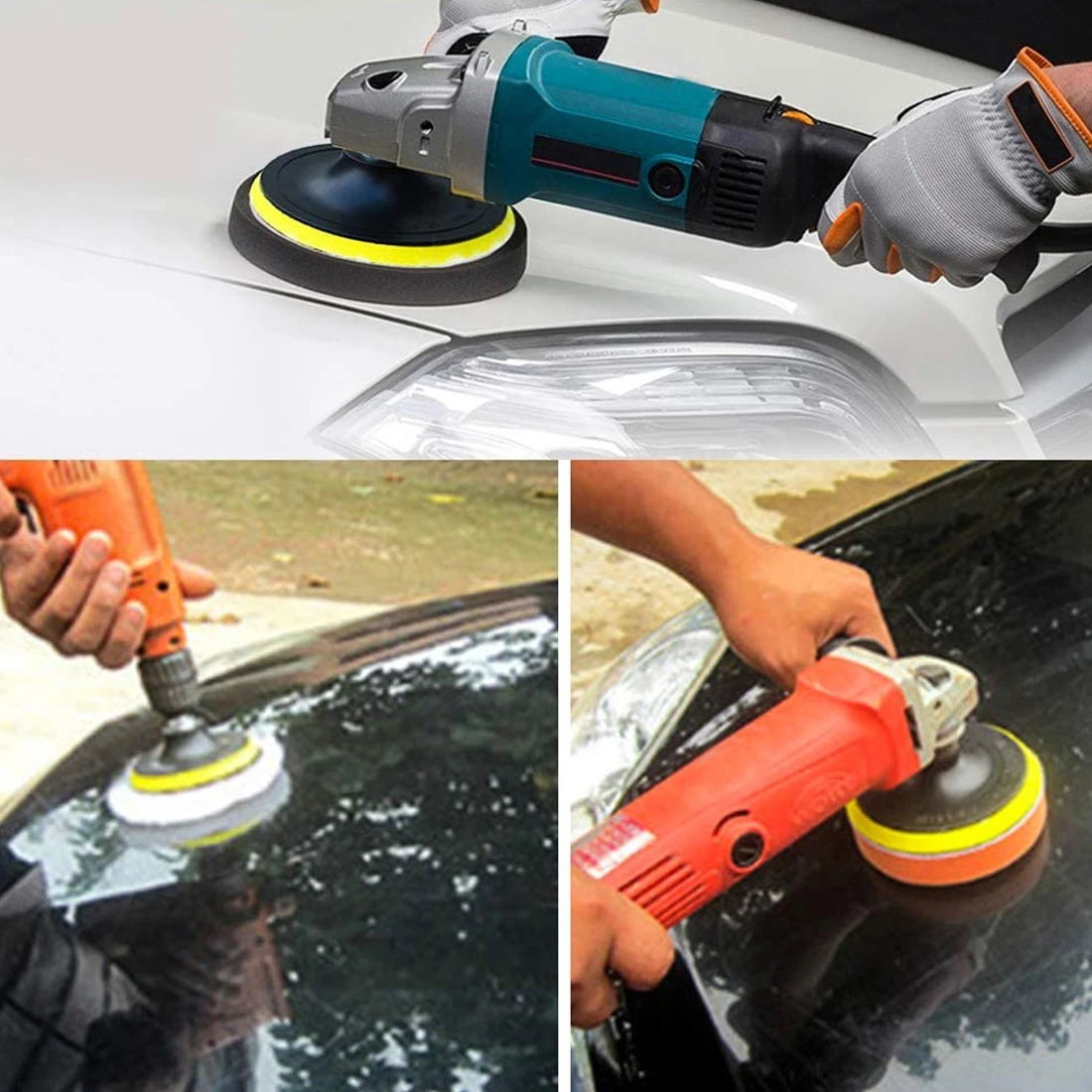 3/ 4/ 5/ 6/ 7 Inch Beauty Waxing Set 7pcs/set Car Polishing Disc Automotive Tools Sponge Wheel Wool Pad 8PCS | Инструменты