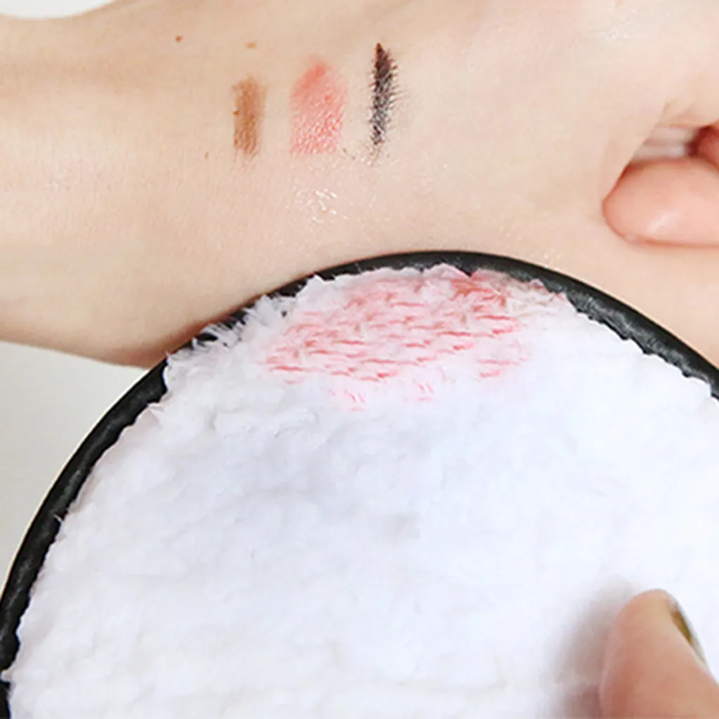 Fashion New Lazy Double-sided Microfiber Makeup Remover Puff Face Cleaning Cloth Pad Plush |