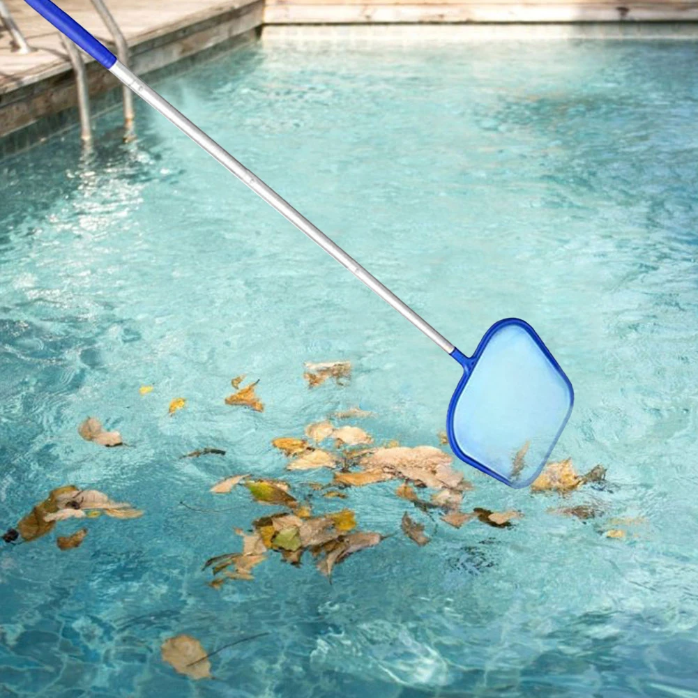 

Pool Skimmer Net Detachable Multi-purpose Skimmer Mesh Rake Net with Pole Pool Cleaner Supplies for Spa Pond Swimming Pool