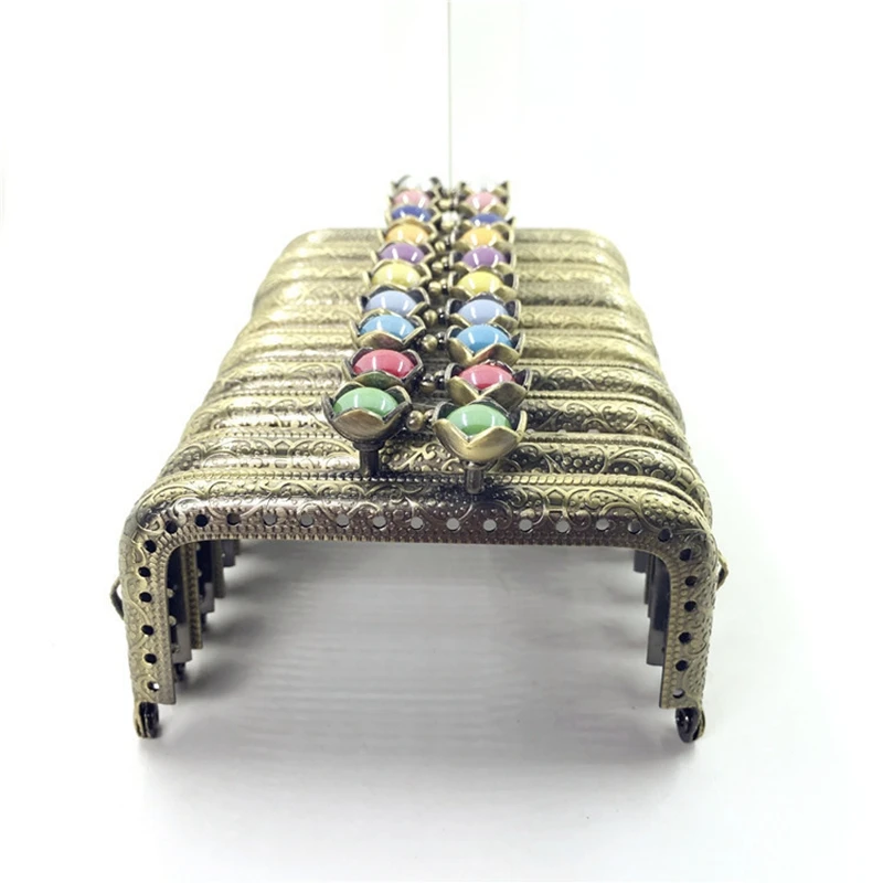 10 шт. 8 5 см лотоса голова квадратная рамка для сумки кошелька с механизмом