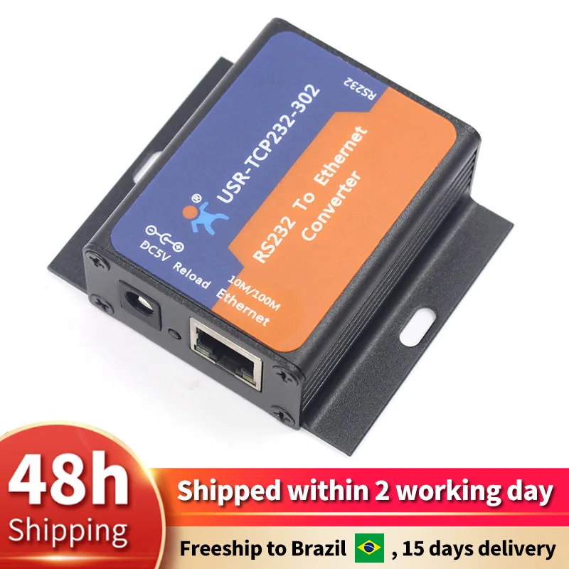 USR-TCP232-302 маленький размер Последовательный RS232 к Ethernet TCP IP Серверный модуль