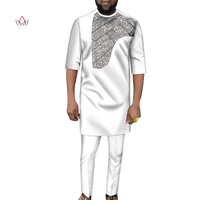 bintarealwax africa style customized pants suits for men dashiki plus size men suit fashion traditional african clothing wyn1436