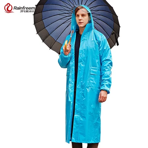 Непромокаемый дождевик Rainfreem для женщин и мужчин, водонепроницаемый плащ-пончо, двухслойный дождевик, дождевик, накидка от дождя