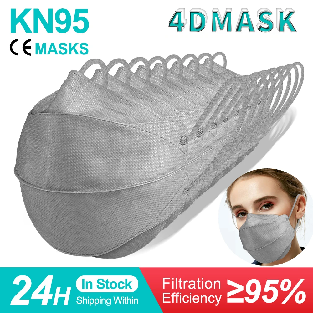 4d-mascarilla FPP2 Homologada 4-слойная респираторная защитная маска для лица CE KN95 маски негра